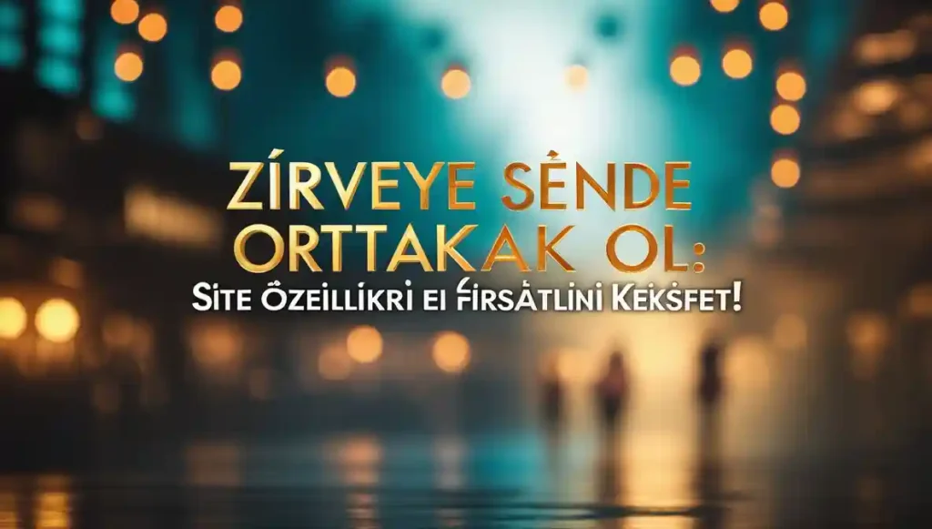 Zirveye Sende Ortak Ol: Site Özellikleri ve Fırsatlarını Keşfet! site özellikleri